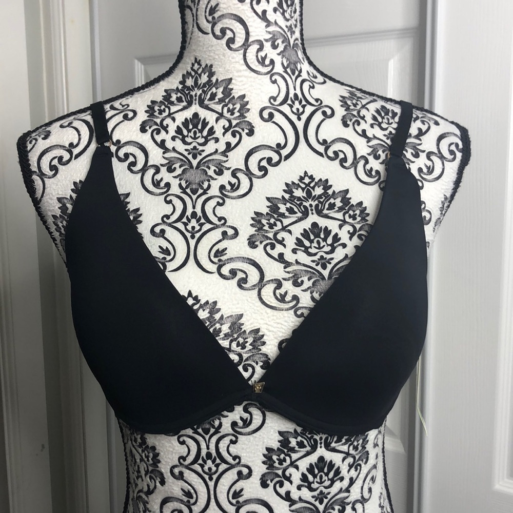 Sam Edelman Black Lace Light Padded Bra L New‎ WithTags
